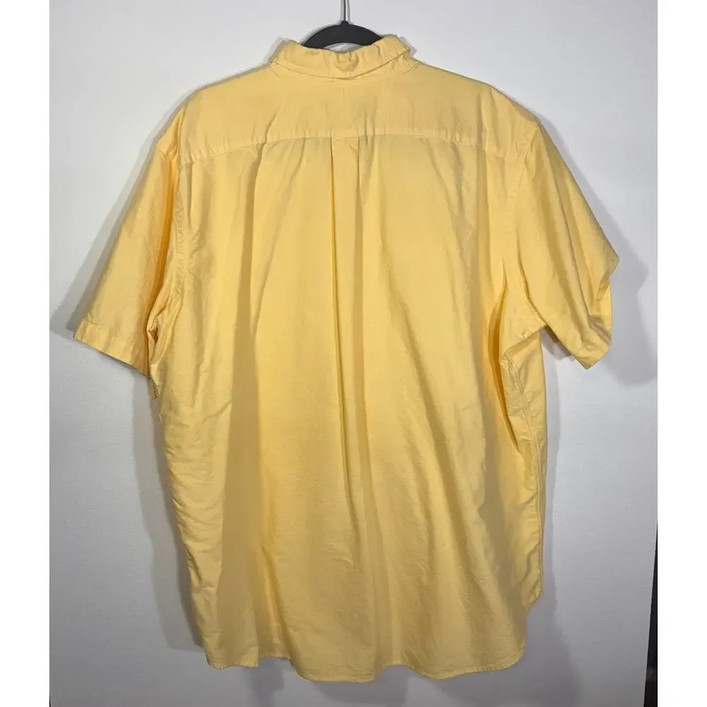 Polo Ralph Lauren Yellow Oxford Shirt 2XB Big Button Down Pony Logo